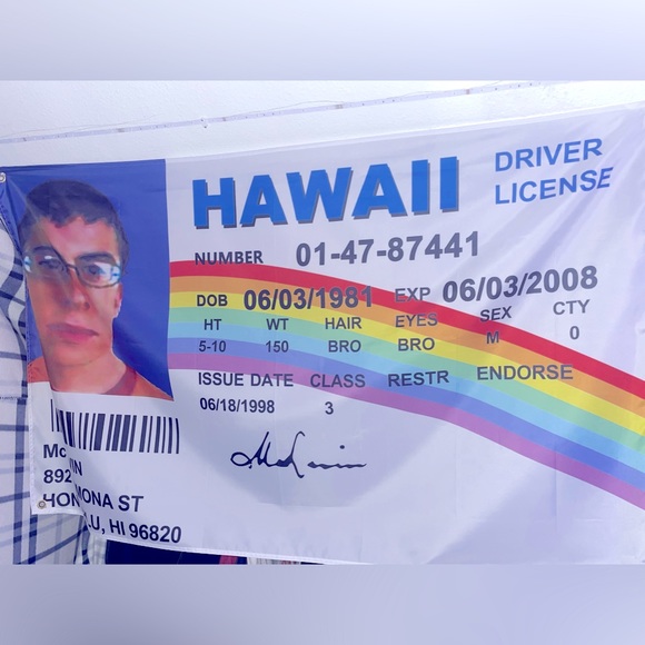 McLovin Fake ID 3x5ft College Dorm Polyester Flag/Banner Superbad Frat - Picture 1 of 2